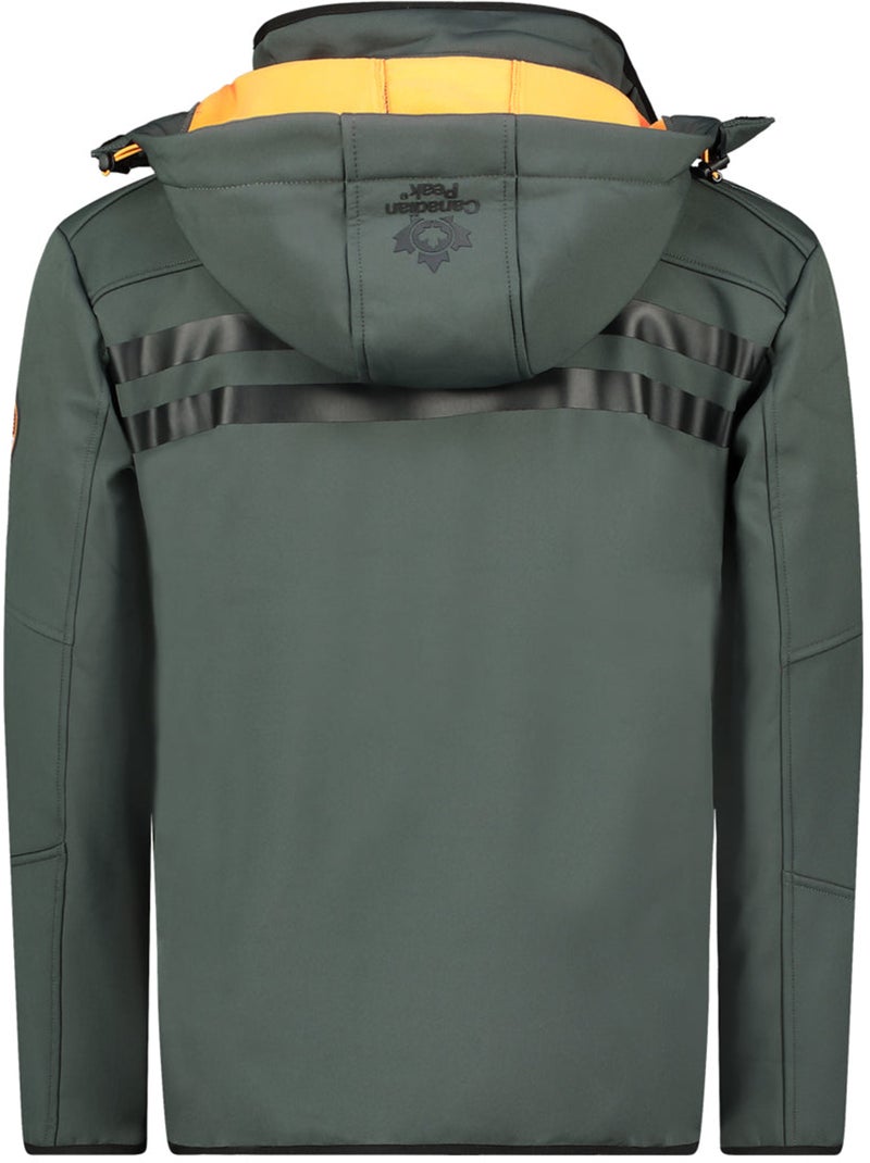 Giacca softshell antivento con cappuccio royauteak – canadian peak Grigio arancione - Kiabi