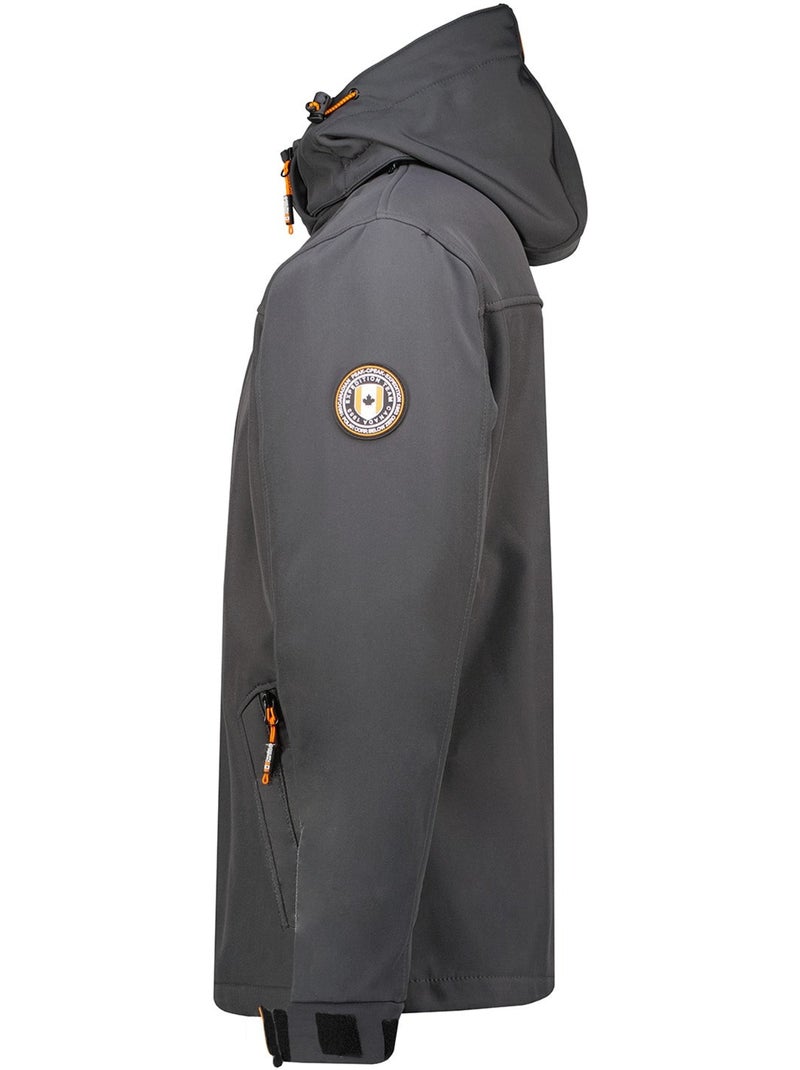 Giacca softshell antivento con cappuccio takeneak – canadian peak Grigio scuro - Kiabi