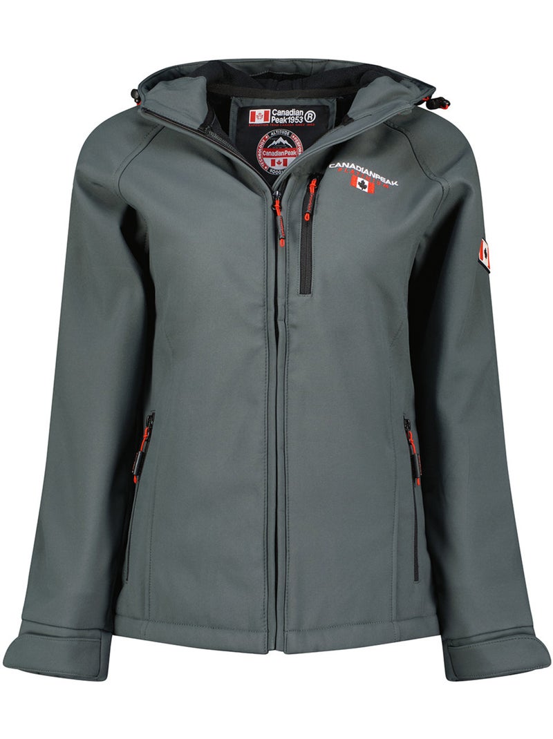 Giacca softshell con cappuccio foderata in pile tacereak – canadian peak Grigio scuro - Kiabi