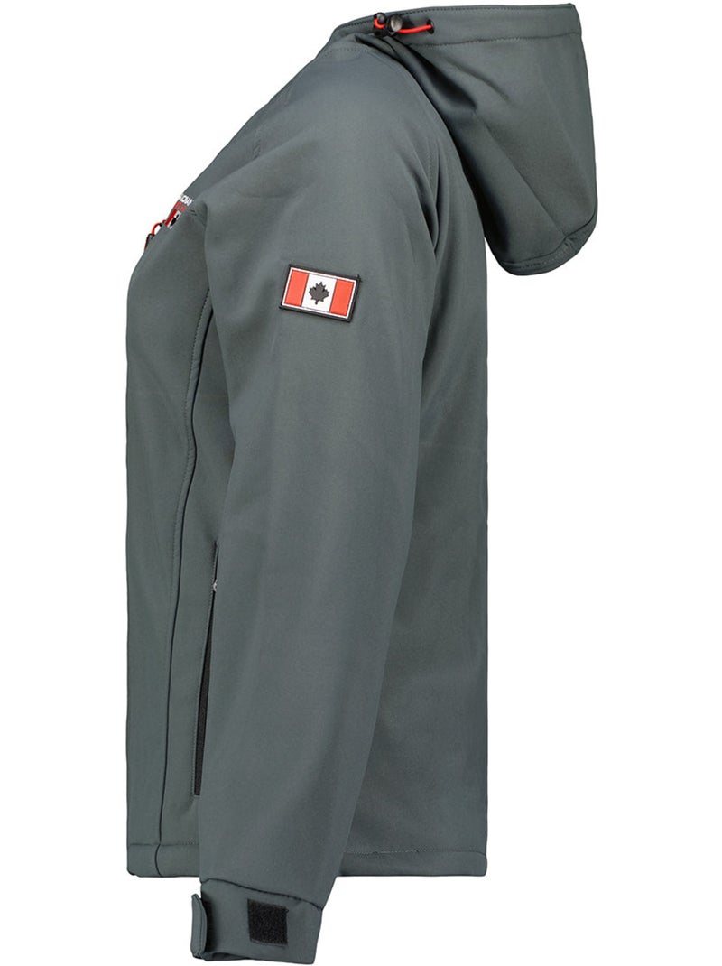 Giacca softshell con cappuccio foderata in pile tacereak – canadian peak Grigio scuro - Kiabi
