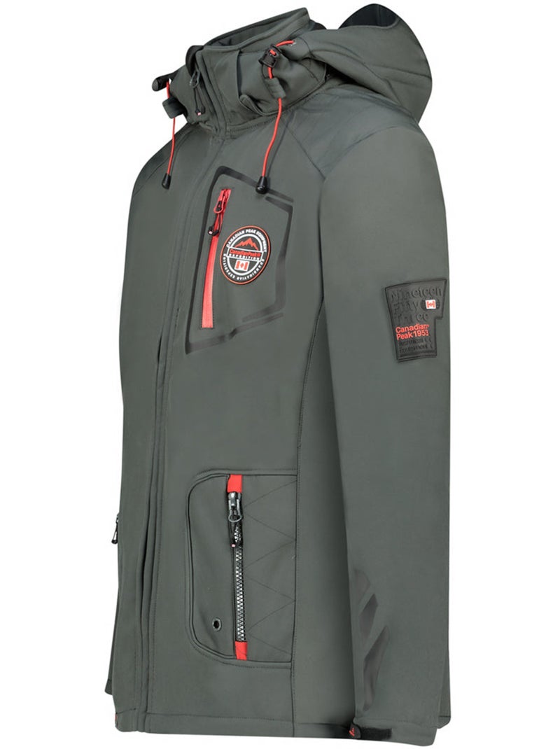 Giacca softshell con cappuccio regolabile tacibeak – canadian peak Grigio scuro - Kiabi