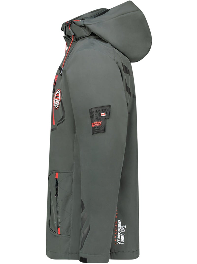 Giacca softshell con cappuccio regolabile tacibeak – canadian peak Grigio scuro - Kiabi