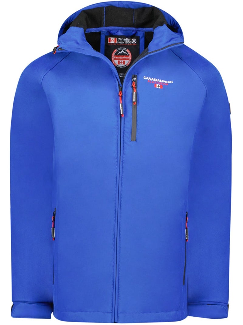 Giacca softshell con cappuccio regolabile takiteak – canadian peak Blu reale - Kiabi