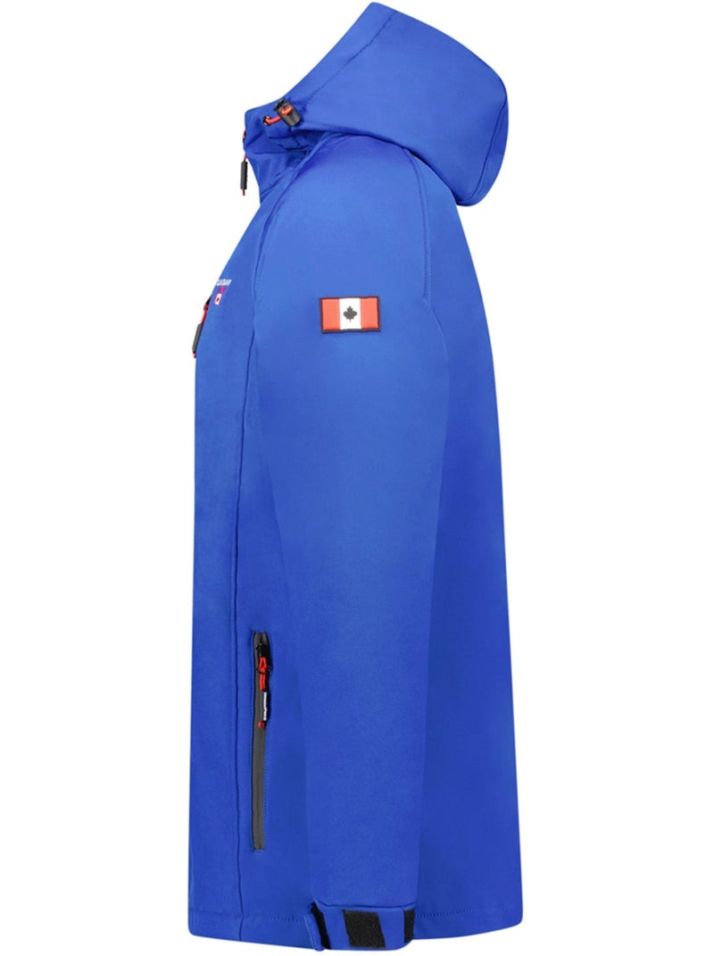 Giacca softshell con cappuccio regolabile takiteak – canadian peak Blu reale - Kiabi