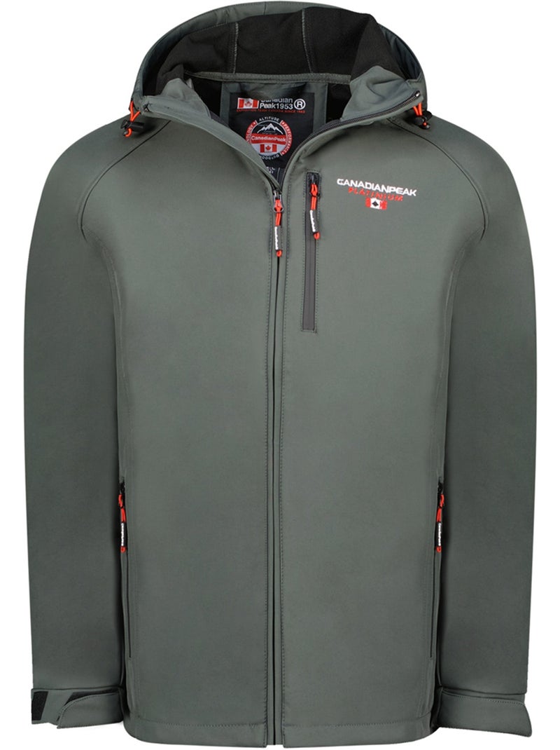 Giacca softshell con cappuccio regolabile takiteak – canadian peak Grigio - Kiabi