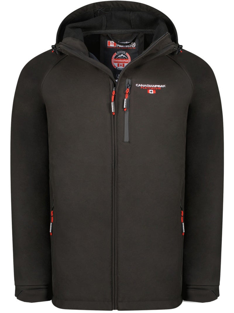 Giacca softshell con cappuccio regolabile takiteak – canadian peak Nero - Kiabi