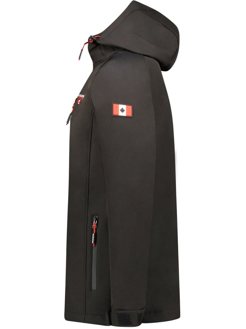 Giacca softshell con cappuccio regolabile takiteak – canadian peak Nero - Kiabi
