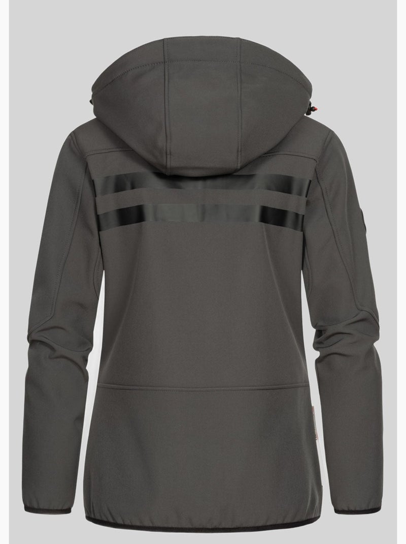 Giacca softshell con cappuccio reine – geographical norway Grigio nero - Kiabi
