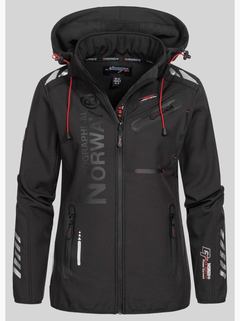 Giacca softshell con cappuccio reine – geographical norway Nero - Kiabi