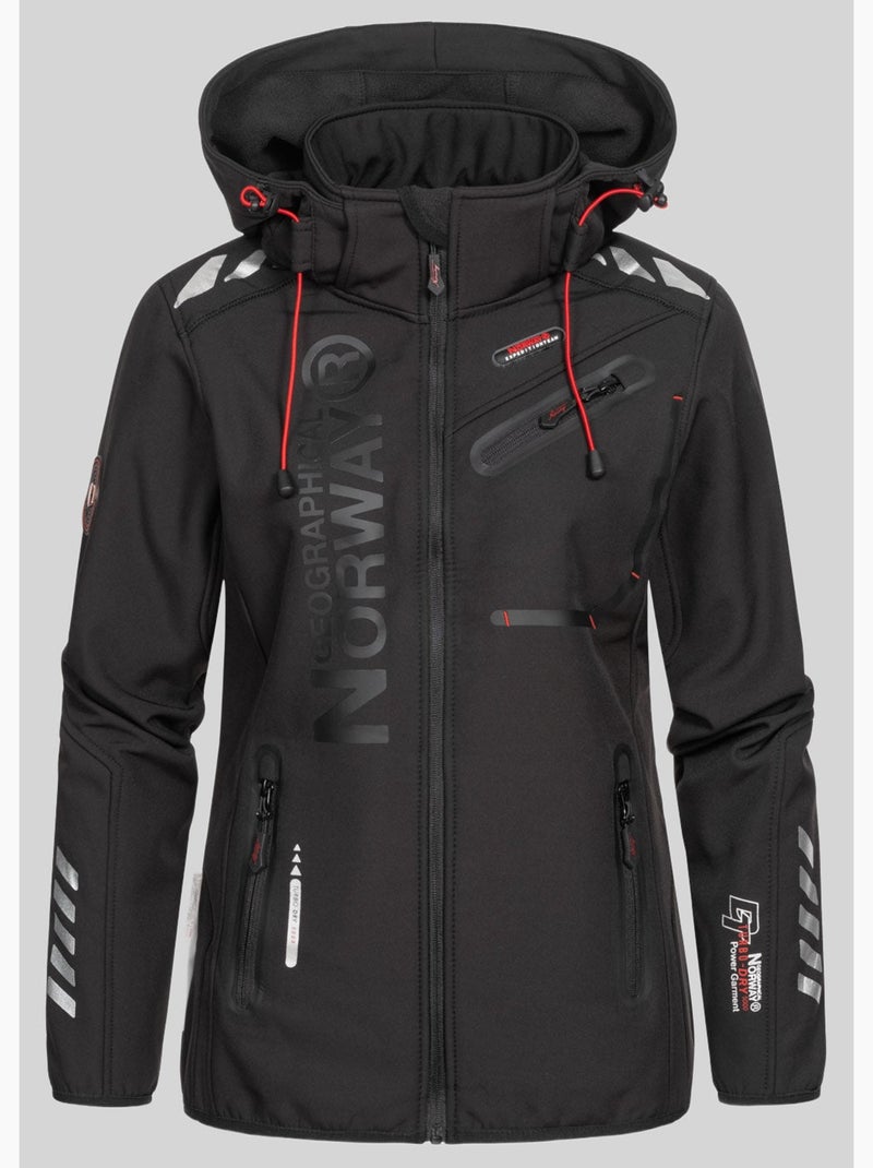 Giacca softshell con cappuccio reine – geographical norway Nero - Kiabi