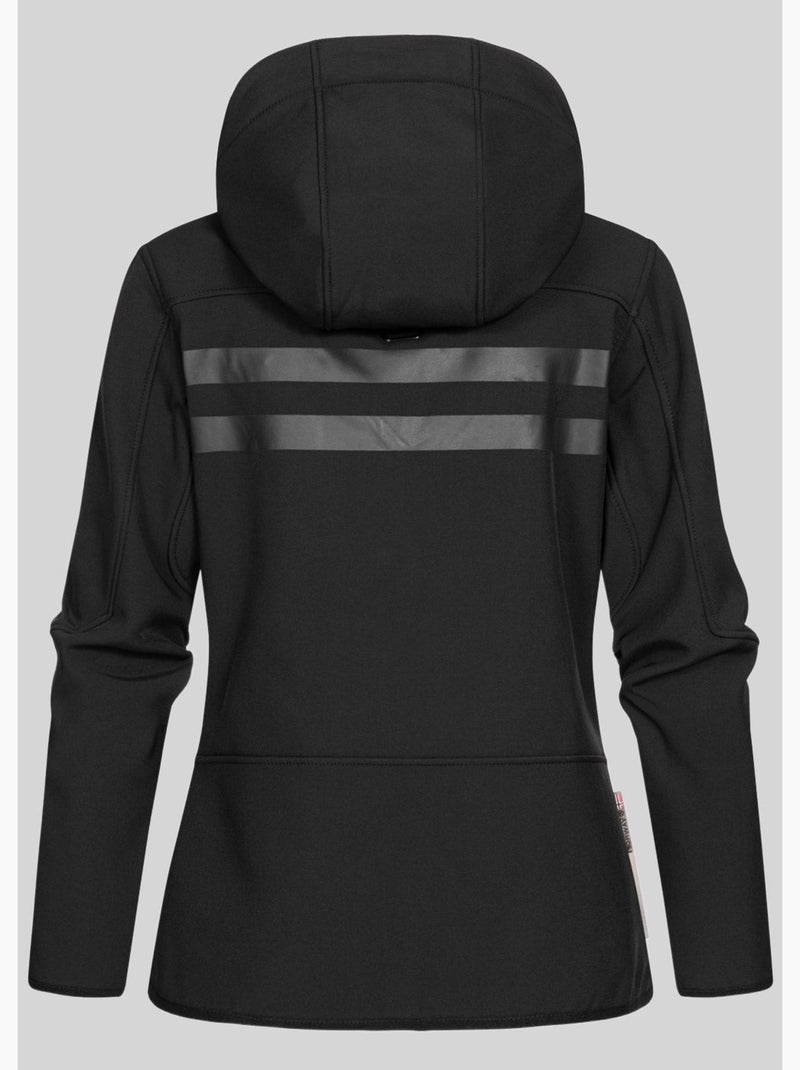 Giacca softshell con cappuccio reine – geographical norway Nero Rosa Nero - Kiabi
