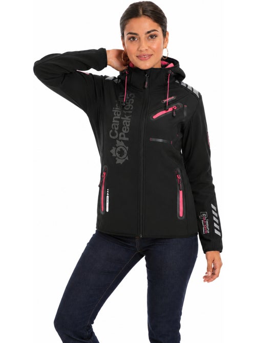 Giacca softshell con cappuccio removibile foderata in pile reineak – canadian peak - Kiabi Giacca softshell con cappuccio removibile foderata in pile reineak – canadian peak - Kiabi
