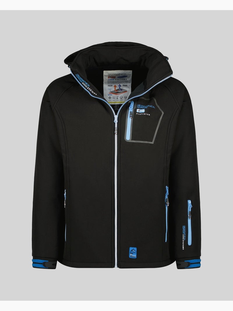 Giacca softshell con cappuccio riziere – geographical norway Nero - Kiabi
