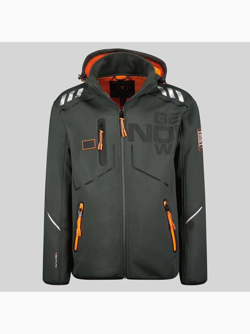 Giacca softshell con cappuccio robin – geographical norway Grigio scuro - Kiabi