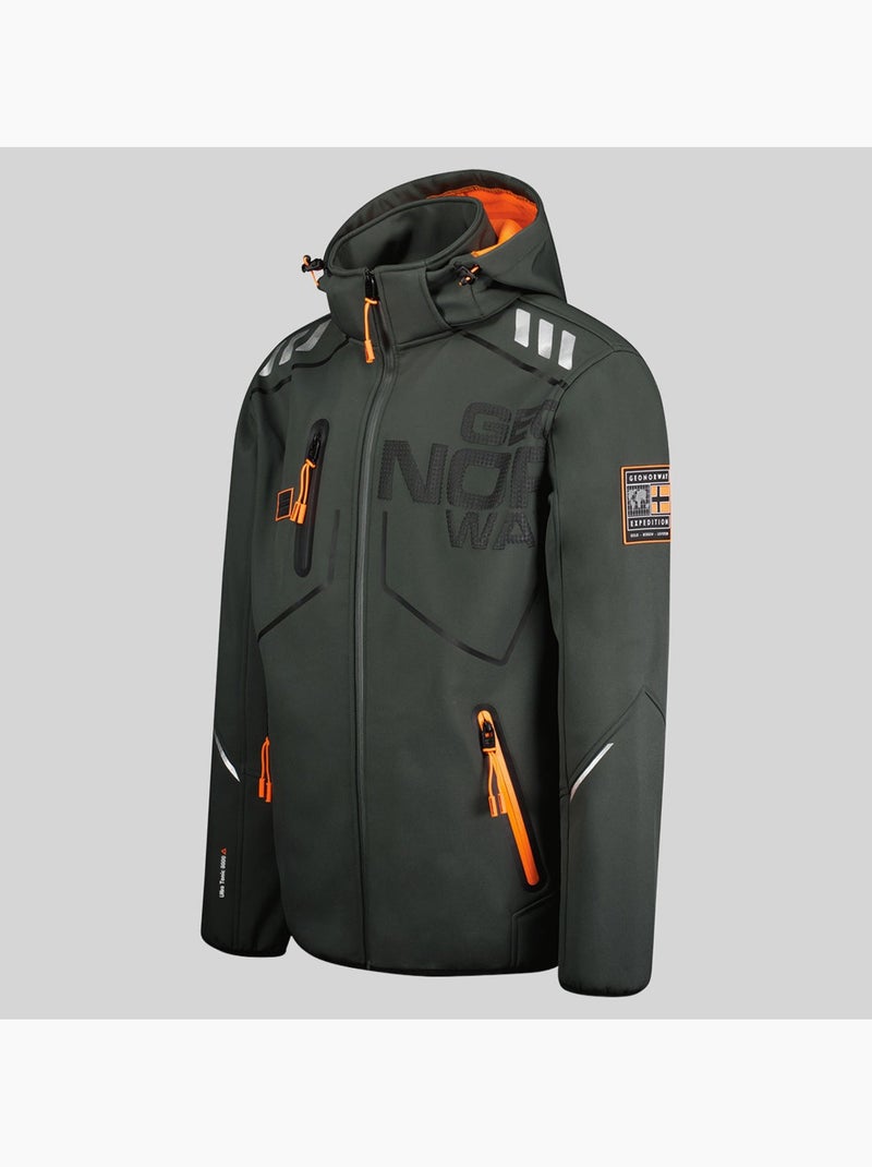 Giacca softshell con cappuccio robin – geographical norway Grigio scuro - Kiabi