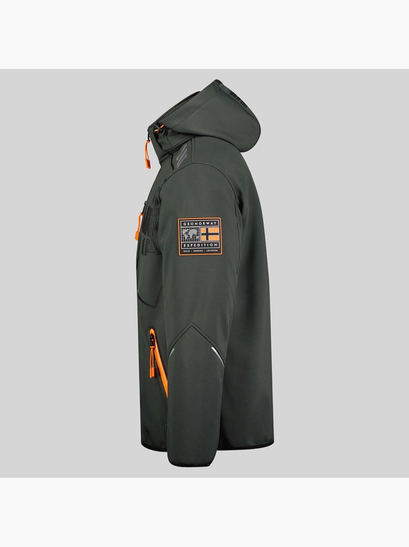 Giacca softshell con cappuccio robin – geographical norway Grigio scuro - Kiabi