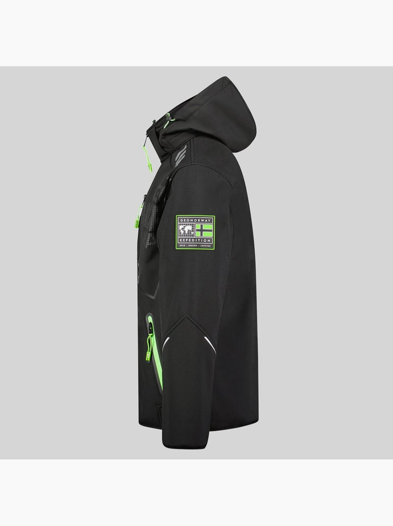Giacca softshell con cappuccio robin – geographical norway Nero - Kiabi