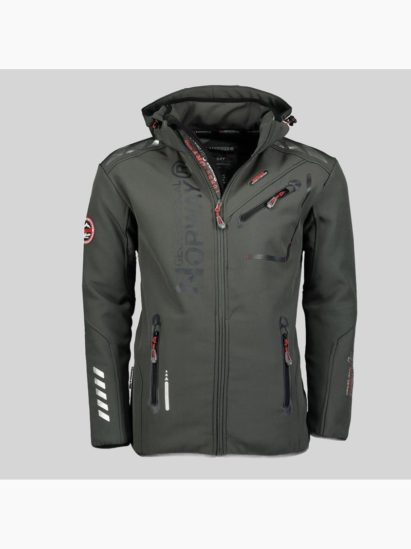 Giacca softshell con cappuccio royaute dark – geographical norway Grigio nero - Kiabi