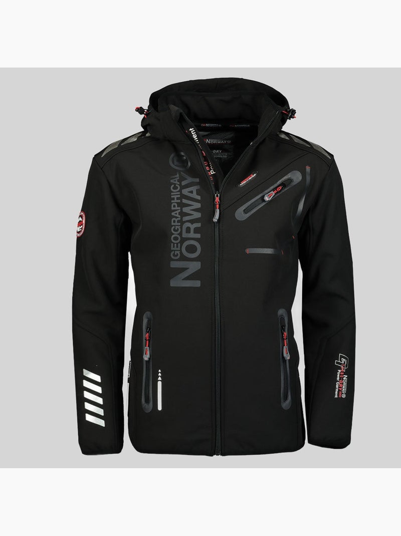 Giacca softshell con cappuccio royaute dark – geographical norway Nero - Kiabi