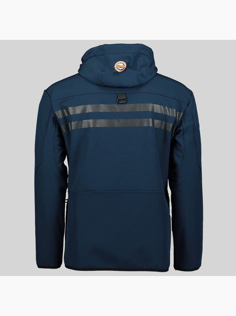 Giacca softshell con cappuccio royaute – geographical norway Blu marino/Arancione fluo - Kiabi