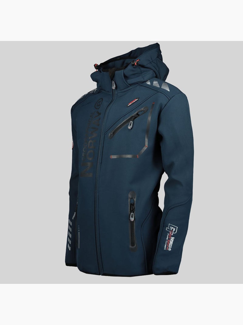 Giacca softshell con cappuccio royaute – geographical norway Blu Nero Blu - Kiabi