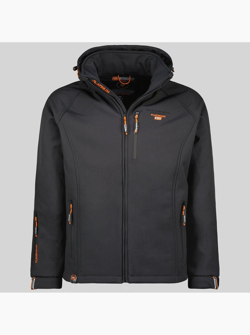Giacca softshell con cappuccio taboo – geographical norway Grigio scuro - Kiabi