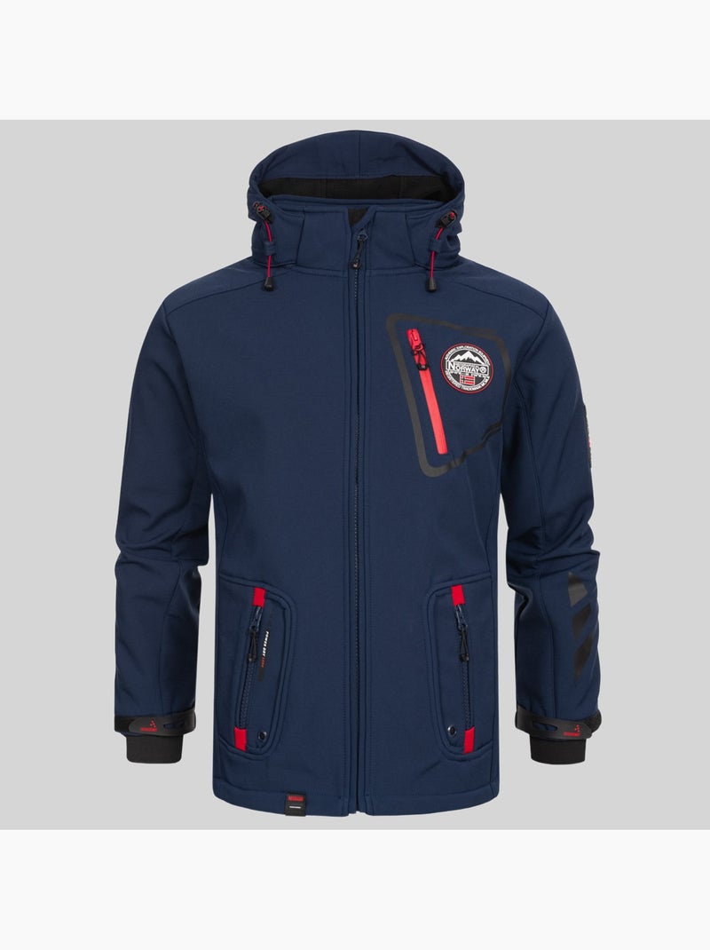 Giacca softshell con cappuccio tacebook – geographical norway Blu marino - Kiabi