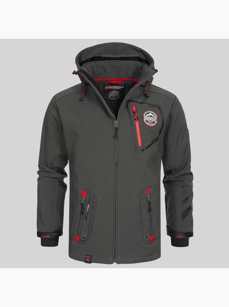 Giacca softshell con cappuccio tacebook – geographical norway Grigio scuro - Kiabi