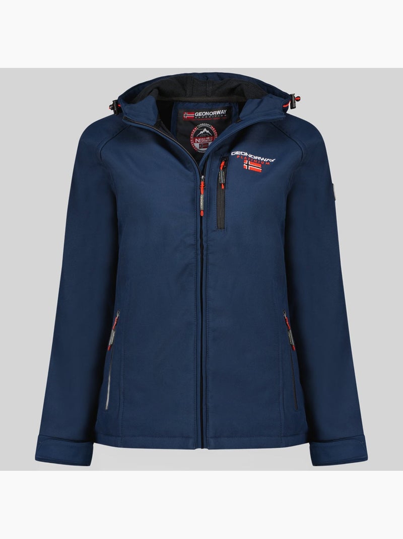 Giacca softshell con cappuccio tacer – geographical norway Blu marino - Kiabi