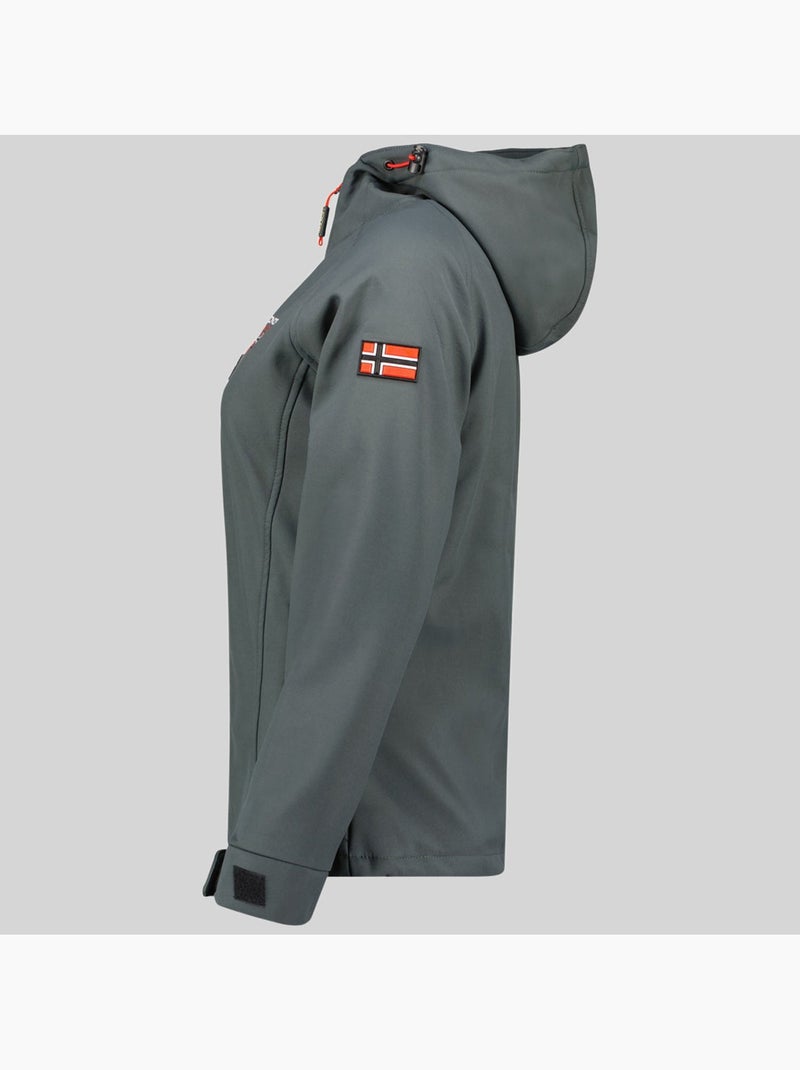 Giacca softshell con cappuccio tacer – geographical norway Grigio scuro - Kiabi