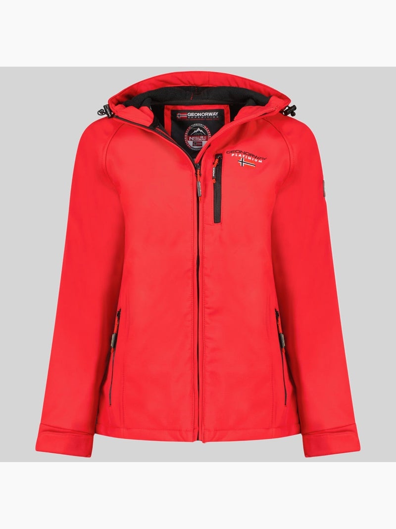 Giacca softshell con cappuccio tacer – geographical norway Rosso - Kiabi