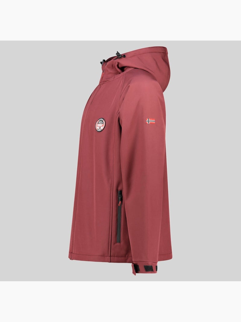 Giacca softshell con cappuccio tamigobadge – geographical norway Bordeaux - Kiabi