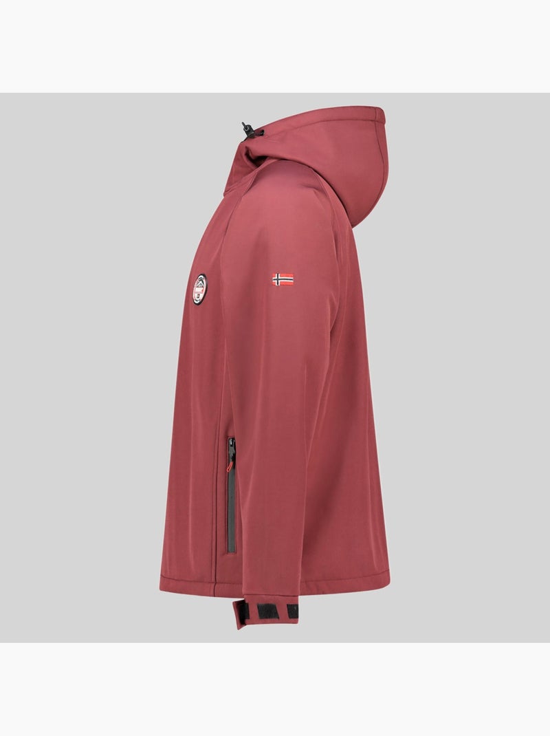 Giacca softshell con cappuccio tamigobadge – geographical norway Bordeaux - Kiabi