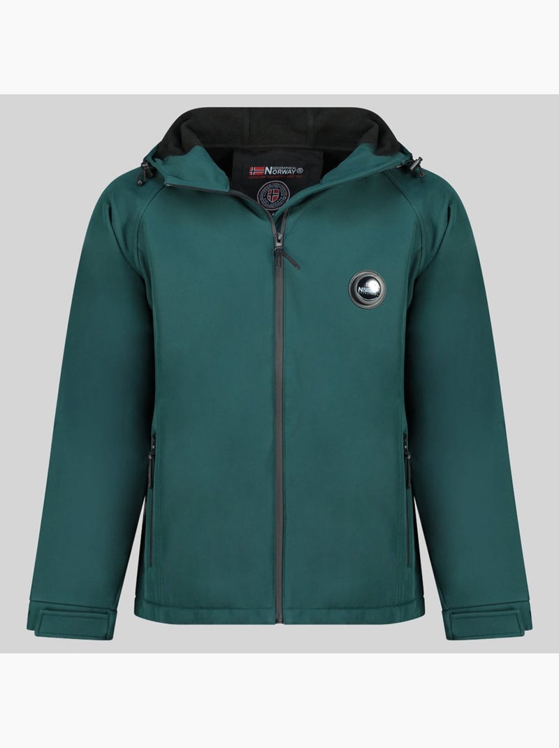Giacca softshell con cappuccio tamigoglass – geographical norway Verde scuro - Kiabi