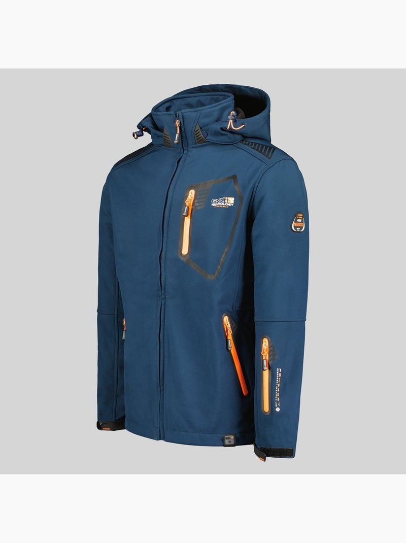 Giacca softshell con cappuccio tanada – geographical norway Blu marino - Kiabi