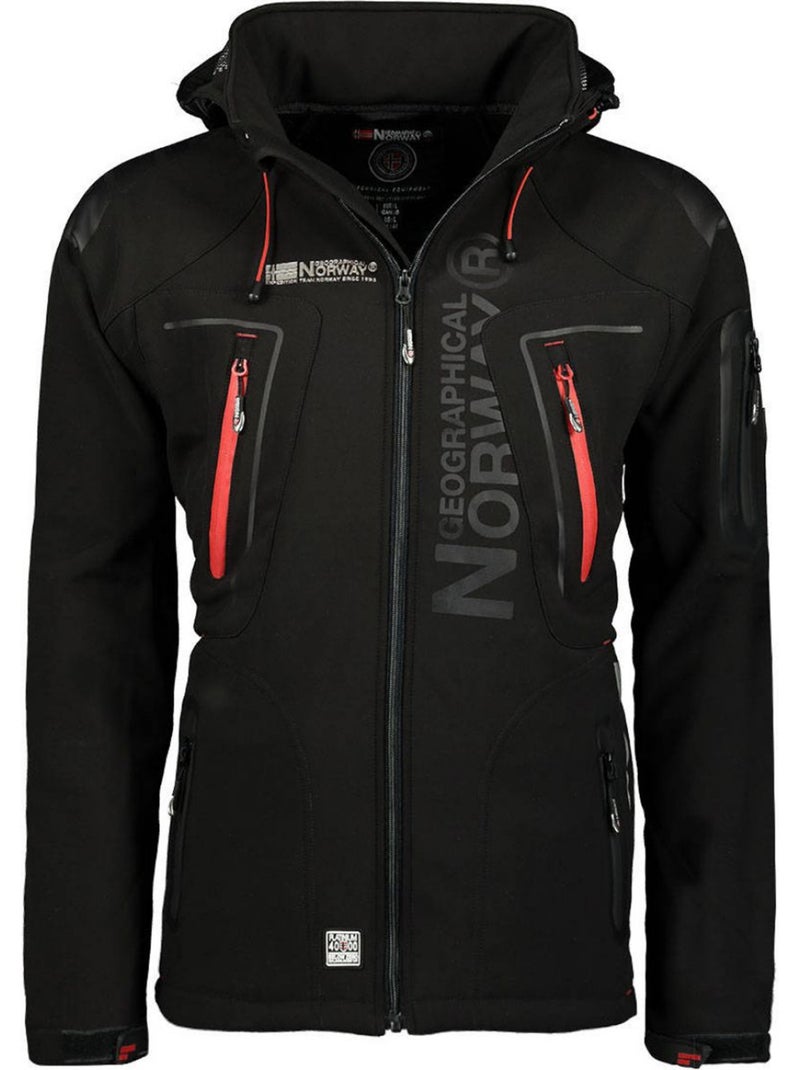 Giacca softshell con cappuccio techno dark – geographical norway Nero Rosso - Kiabi