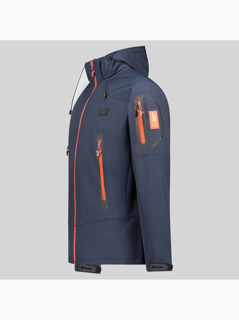Giacca softshell con cappuccio tezip – geographical norway Blu marino - Kiabi