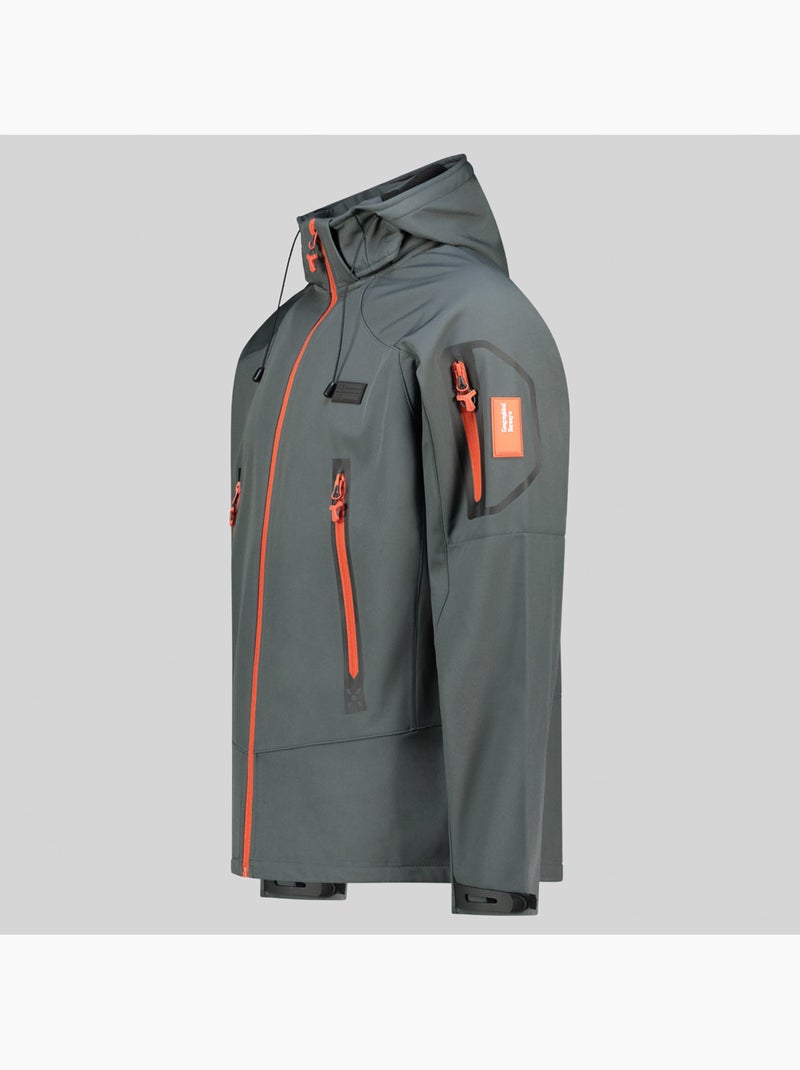 Giacca softshell con cappuccio tezip – geographical norway Grigio scuro - Kiabi