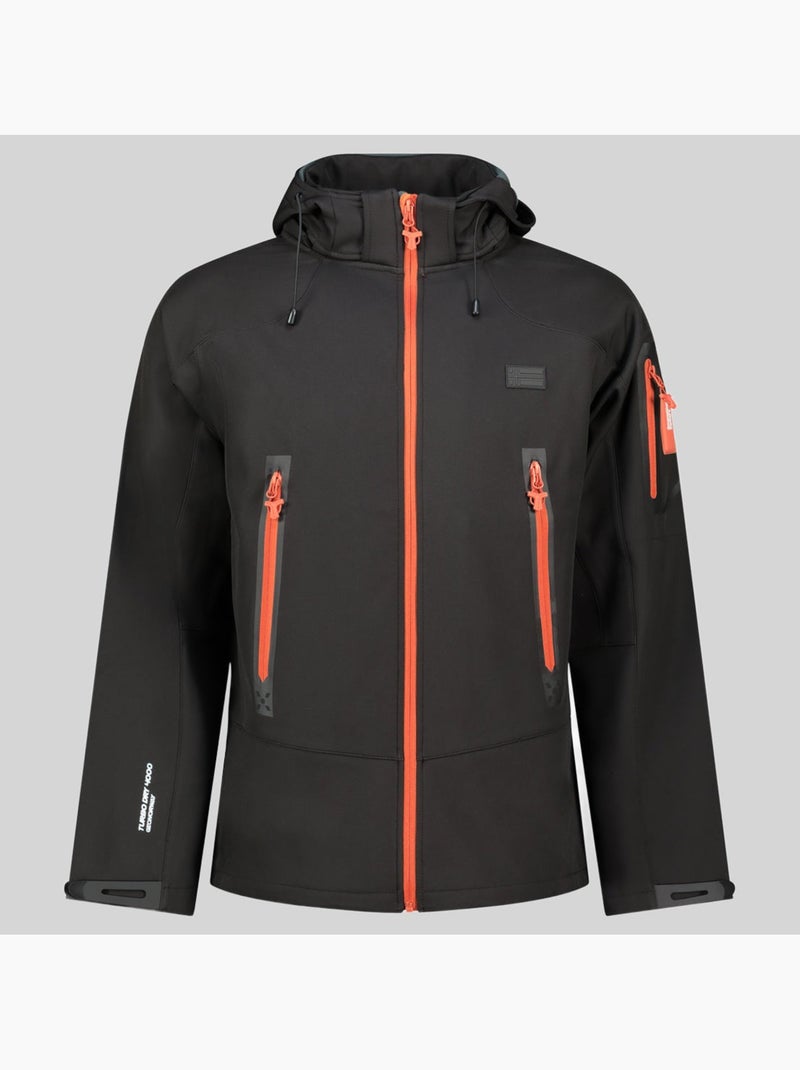 Giacca softshell con cappuccio tezip – geographical norway Nero - Kiabi
