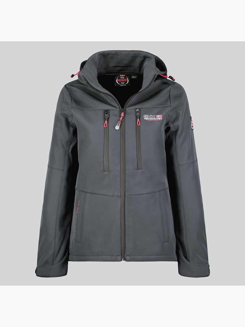 Giacca softshell con cappuccio timmex – geographical norway Grigio scuro - Kiabi