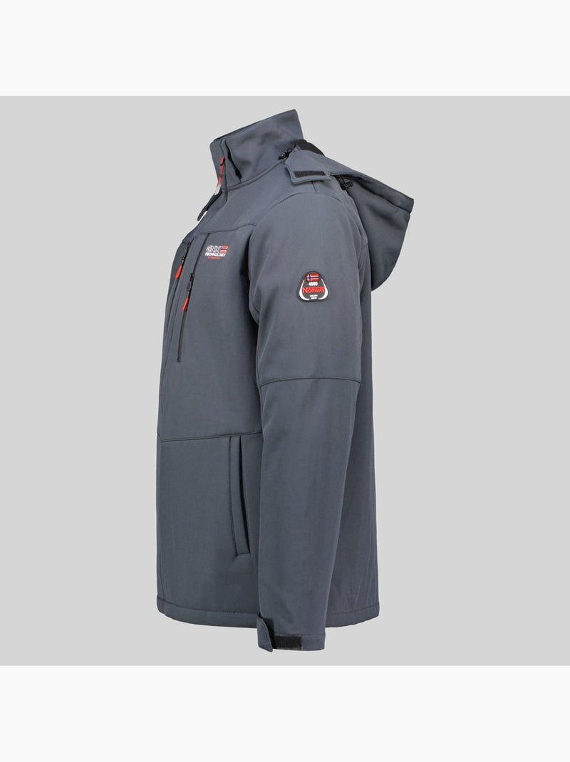 Giacca softshell con cappuccio timmex – geographical norway Grigio scuro - Kiabi