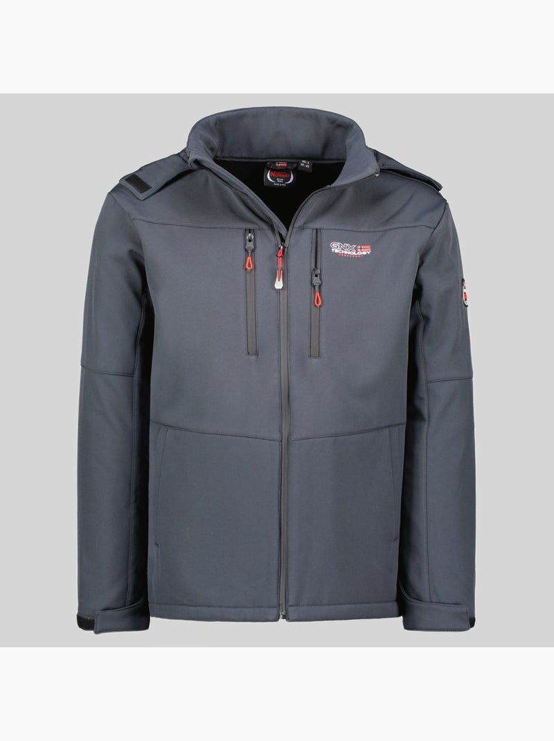 Giacca softshell con cappuccio timmex – geographical norway Grigio scuro - Kiabi