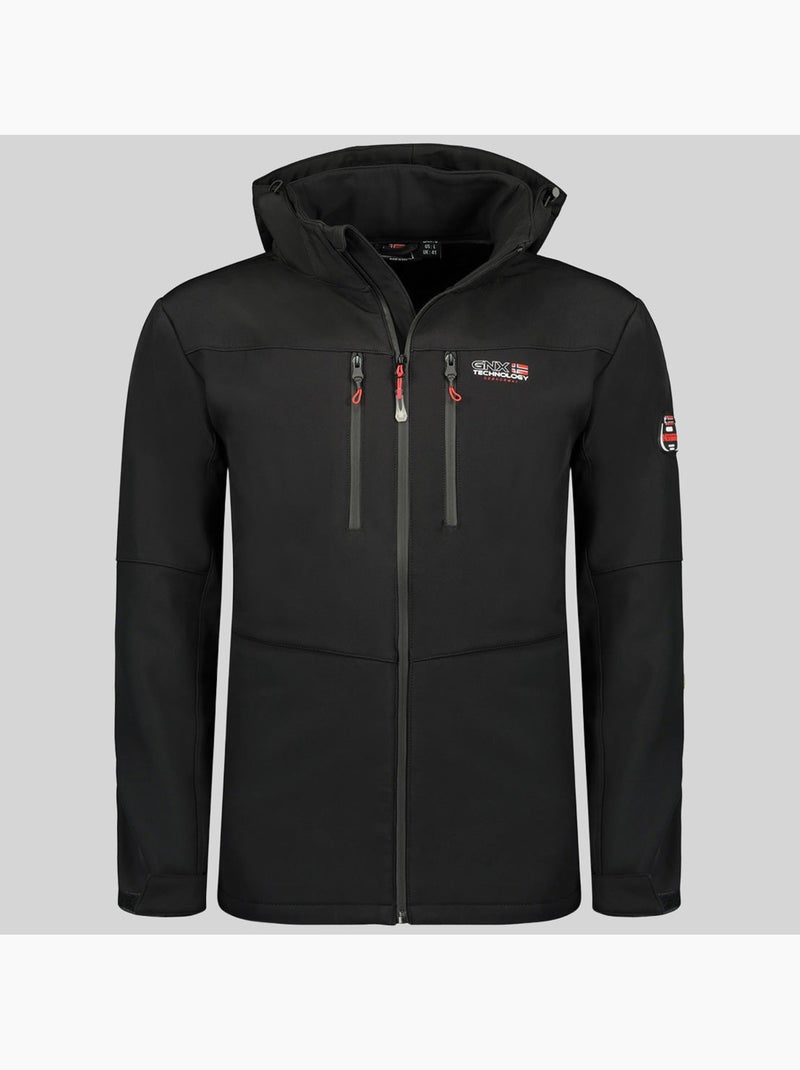 Giacca softshell con cappuccio timmex – geographical norway Nero - Kiabi