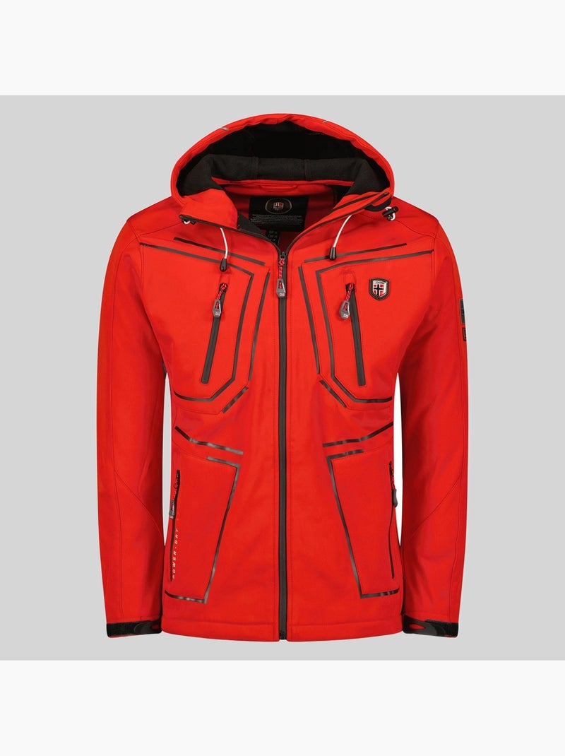 Giacca softshell con cappuccio topere – geographical norway Rosso - Kiabi