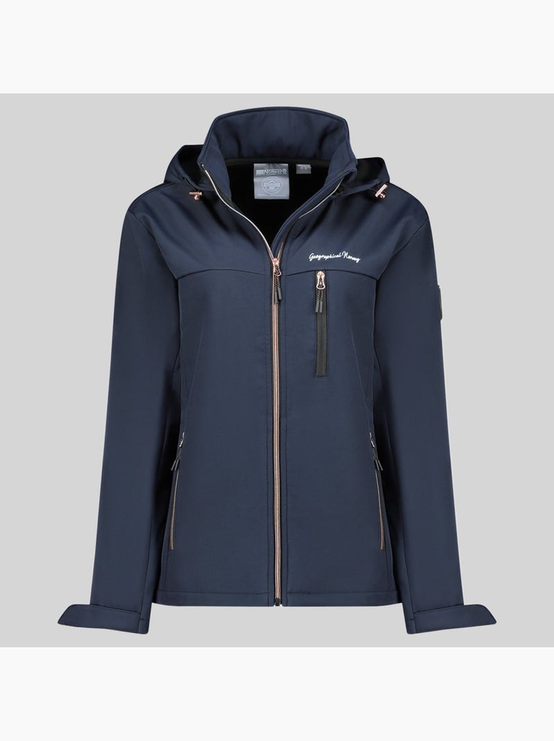 Giacca softshell con cappuccio tounia – geographical norway Blu marino - Kiabi
