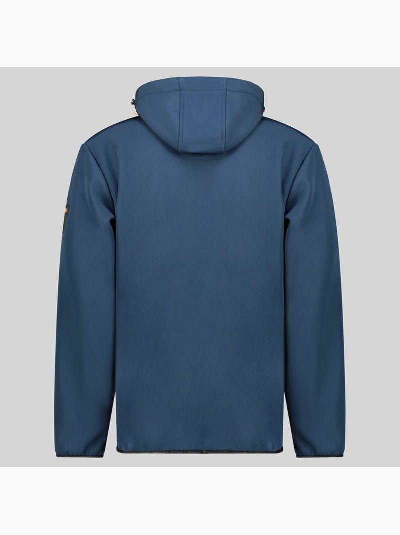 Giacca softshell con cappuccio toxique – geographical norway Blu marino/Arancione fluo - Kiabi