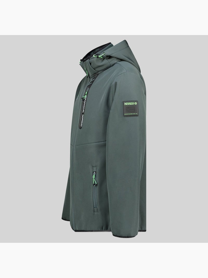 Giacca softshell con cappuccio toxique – geographical norway Grigio verde - Kiabi