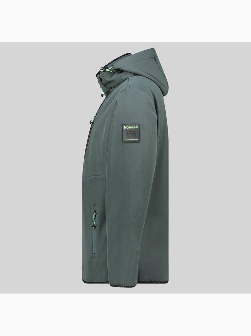 Giacca softshell con cappuccio toxique – geographical norway Grigio verde - Kiabi