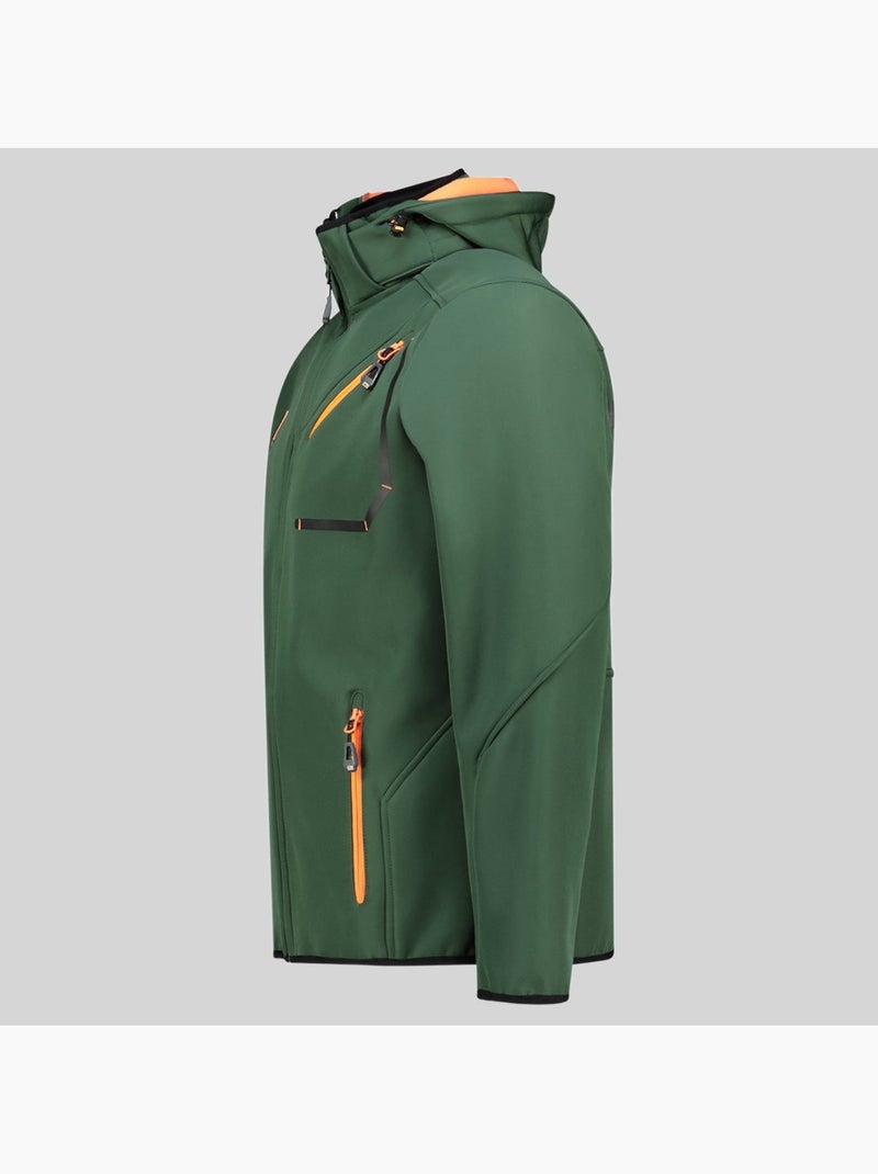 Giacca softshell con cappuccio tramway – geographical norway Verde scuro - Kiabi