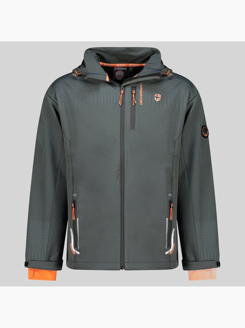 Giacca softshell con cappuccio trelino – geographical norway Grigio arancione - Kiabi